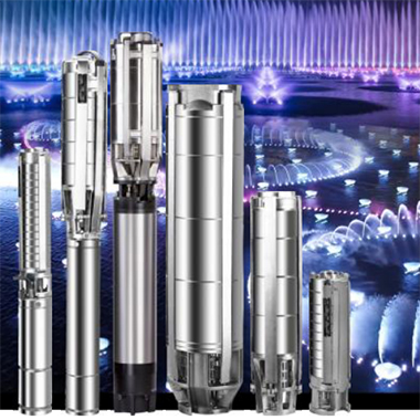 不銹鋼噴泉專用潛水電泵，由潛水泵和噴泉用潛水電機組成。泵與電機通過聯軸器直接相連。適用于景觀音樂噴泉專用。